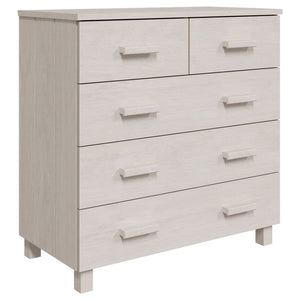 Sideboard HAMAR White 31.1"x15.7"x31.5" Solid Wood Pine