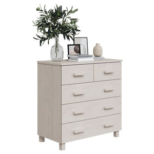 Sideboard HAMAR White 31.1"x15.7"x31.5" Solid Wood Pine