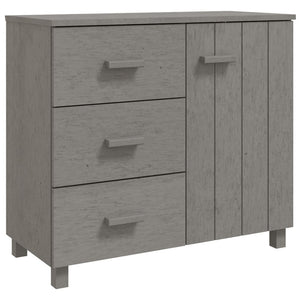 Sideboard HAMAR Light Gray 35.4"x15.7"x31.5" Solid Pinewood