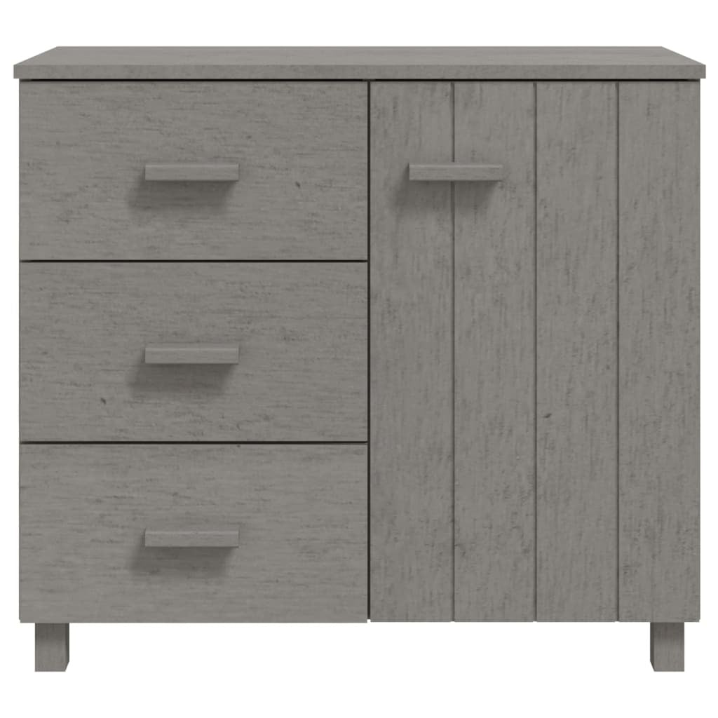 Sideboard HAMAR Light Gray 35.4"x15.7"x31.5" Solid Pinewood
