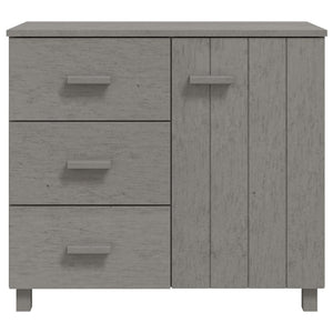 Sideboard HAMAR Light Gray 35.4"x15.7"x31.5" Solid Pinewood