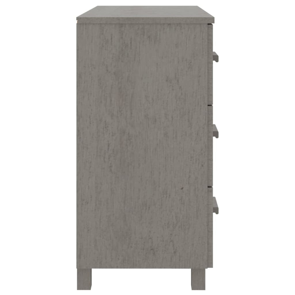 Sideboard HAMAR Light Gray 35.4"x15.7"x31.5" Solid Pinewood