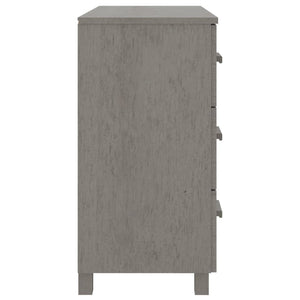 Sideboard HAMAR Light Gray 35.4"x15.7"x31.5" Solid Pinewood