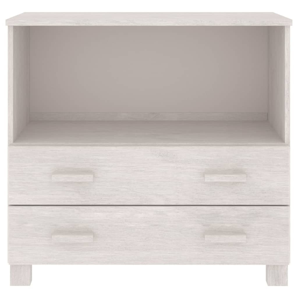 Sideboard HAMAR White 33.5"x13.8"x31.5" Solid Wood Pine