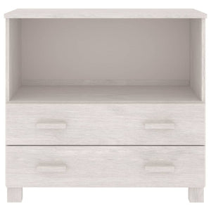 Sideboard HAMAR White 33.5"x13.8"x31.5" Solid Wood Pine
