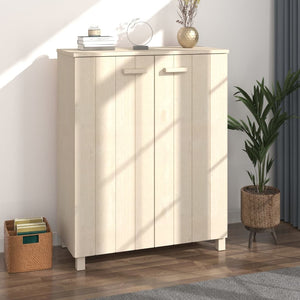 Shoe Cabinet HAMAR Honey Brown 33.5"x15.7"x42.5" Solid Wood Pine