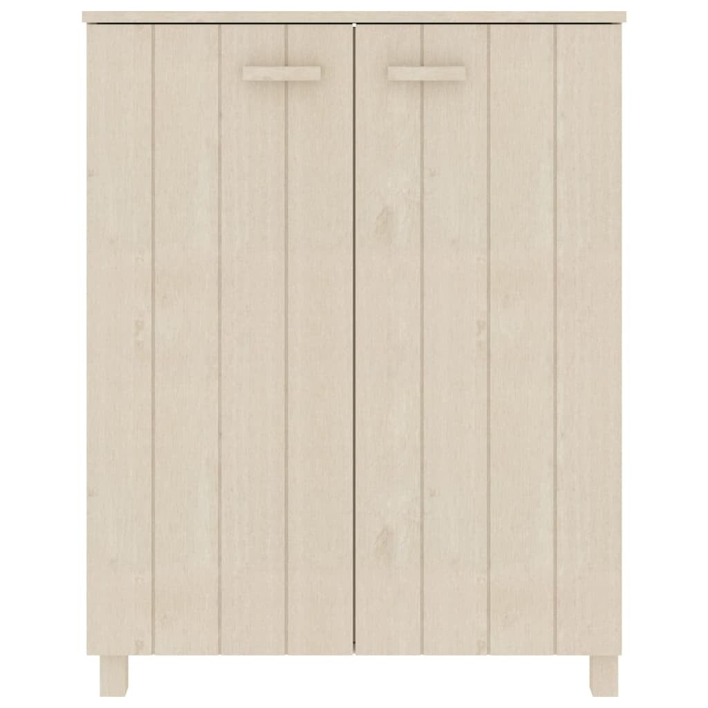 Shoe Cabinet HAMAR Honey Brown 33.5"x15.7"x42.5" Solid Wood Pine