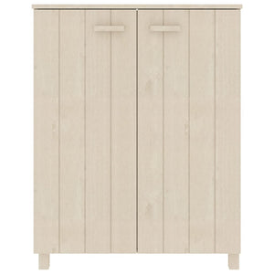 Shoe Cabinet HAMAR Honey Brown 33.5"x15.7"x42.5" Solid Wood Pine