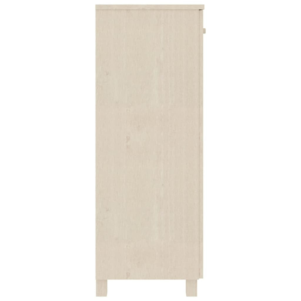 Shoe Cabinet HAMAR Honey Brown 33.5"x15.7"x42.5" Solid Wood Pine