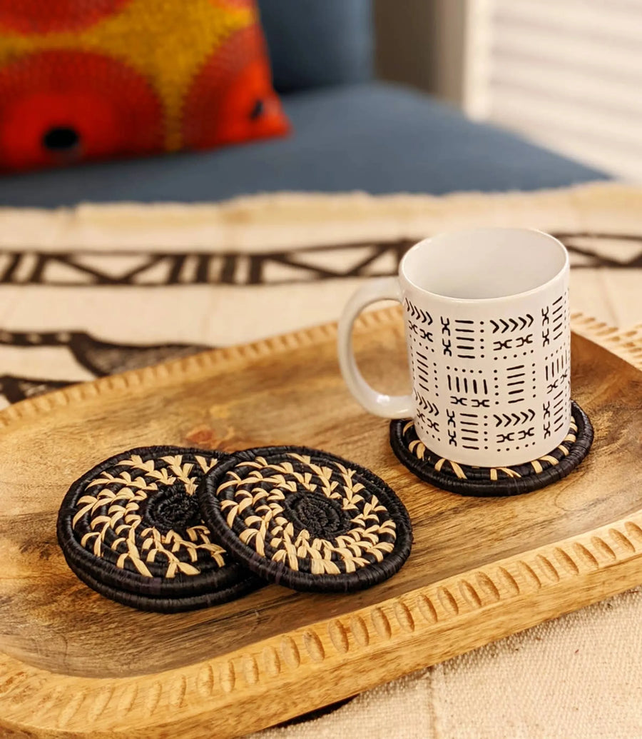 Raffia Grass Drink Coaster Set of 4