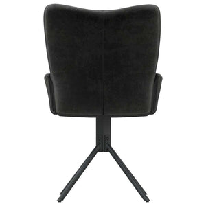 Swivel Dining Chairs 2 pcs Black Velvet