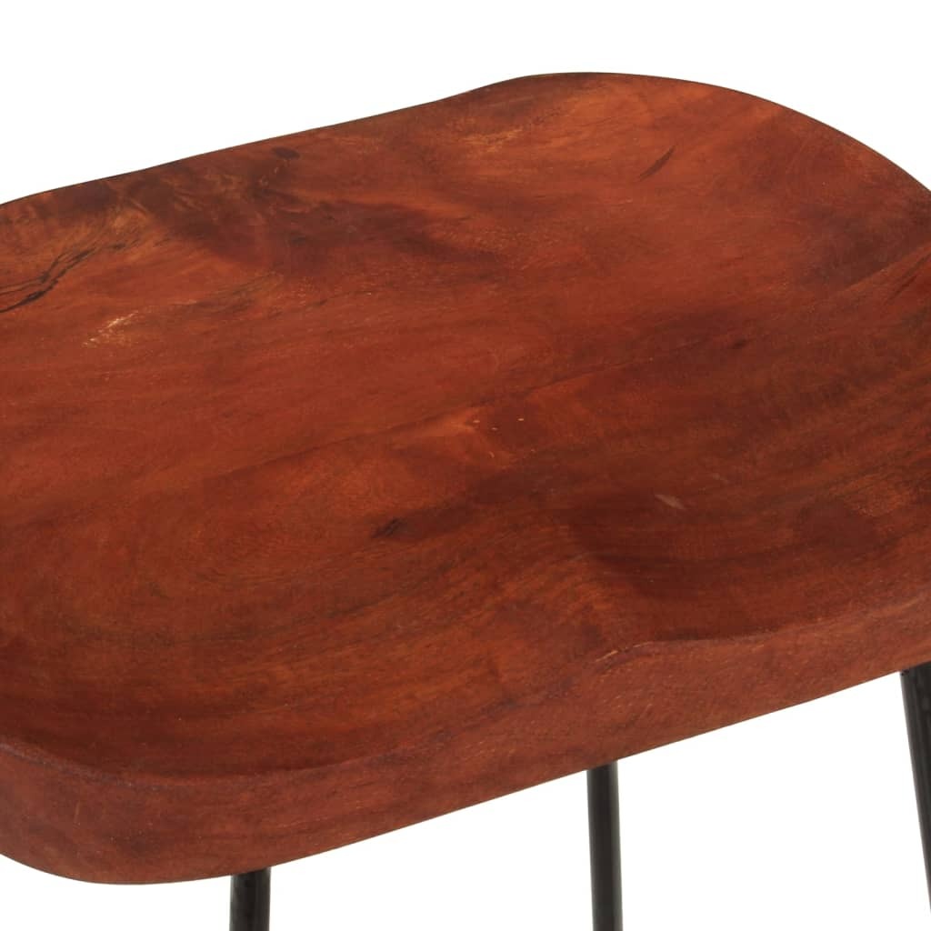 Gavin Bar Stools 2 pcs 17.7"x15.7"x24.8" Solid Wood Mango