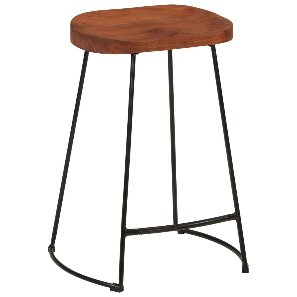 Gavin Bar Stools 2 pcs 17.7"x15.7"x24.8" Solid Wood Mango