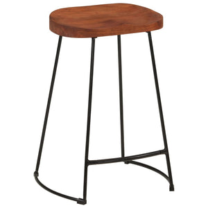 Gavin Bar Stools 2 pcs 17.7"x15.7"x24.8" Solid Wood Mango