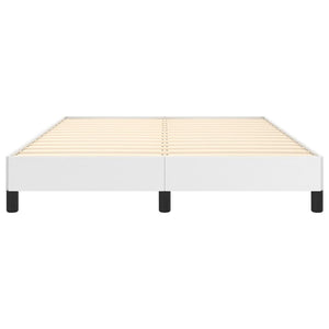 Bed Frame without Mattress White 53.9"x74.8" Full Faux Leather