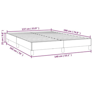 Bed Frame without Mattress White 53.9"x74.8" Full Faux Leather