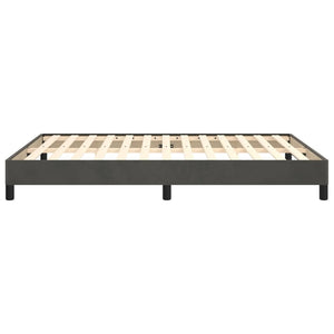 Bed Frame without Mattress Dark Gray 59.8"x79.9" Queen Velvet