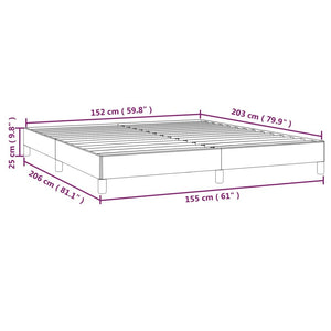 Bed Frame without Mattress Dark Gray 59.8"x79.9" Queen Velvet