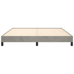 Bed Frame without Mattress Light Gray 76"x79.9" King Velvet