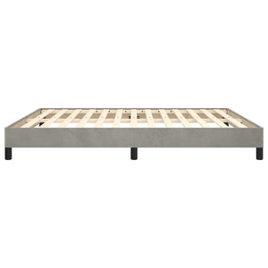 Bed Frame without Mattress Light Gray 76"x79.9" King Velvet