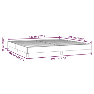 Bed Frame without Mattress Light Gray 76"x79.9" King Velvet