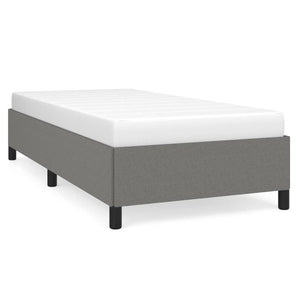 Bed Frame without Mattress Dark Gray 39.4"x74.8" Twin Fabric