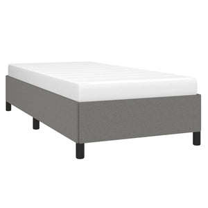 Bed Frame without Mattress Dark Gray 39.4"x74.8" Twin Fabric