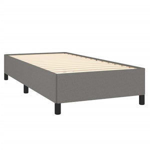 Bed Frame without Mattress Dark Gray 39.4"x74.8" Twin Fabric