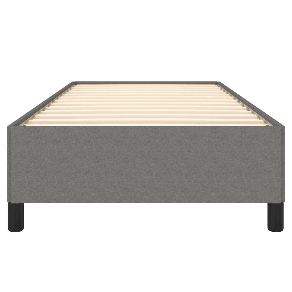 Bed Frame without Mattress Dark Gray 39.4"x74.8" Twin Fabric