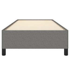 Bed Frame without Mattress Dark Gray 39.4"x74.8" Twin Fabric