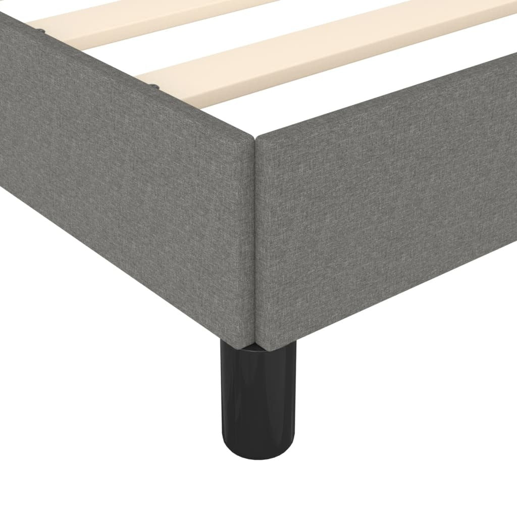 Bed Frame without Mattress Dark Gray 39.4"x74.8" Twin Fabric
