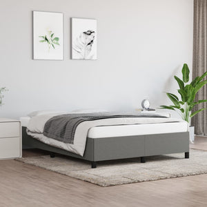 Bed Frame without Mattress Dark Gray 59.8"x79.9" Queen Fabric