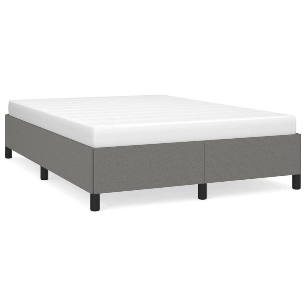 Bed Frame without Mattress Dark Gray 59.8"x79.9" Queen Fabric