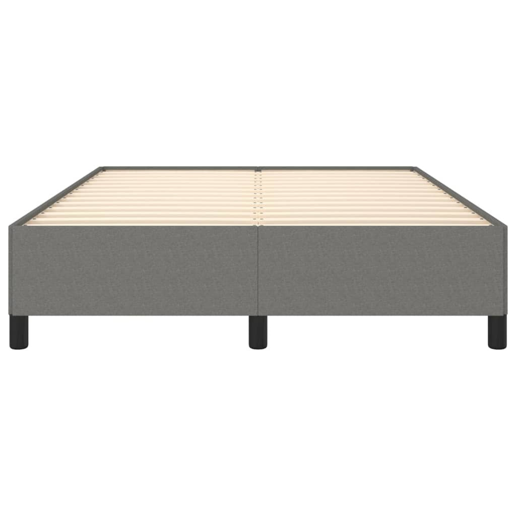 Bed Frame without Mattress Dark Gray 59.8"x79.9" Queen Fabric