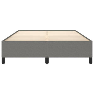 Bed Frame without Mattress Dark Gray 59.8"x79.9" Queen Fabric