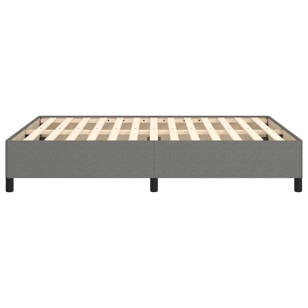 Bed Frame without Mattress Dark Gray 59.8"x79.9" Queen Fabric