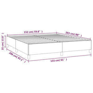 Bed Frame without Mattress Dark Gray 59.8"x79.9" Queen Fabric