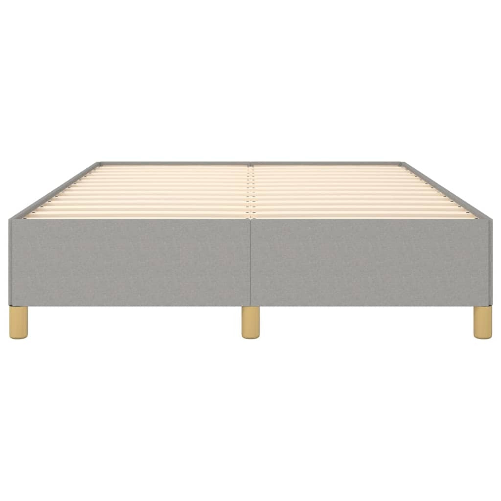 Bed Frame without Mattress Light Gray 53.9"x74.8" Full Fabric