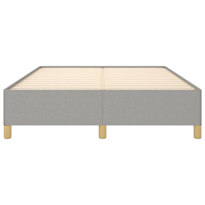 Bed Frame without Mattress Light Gray 53.9"x74.8" Full Fabric