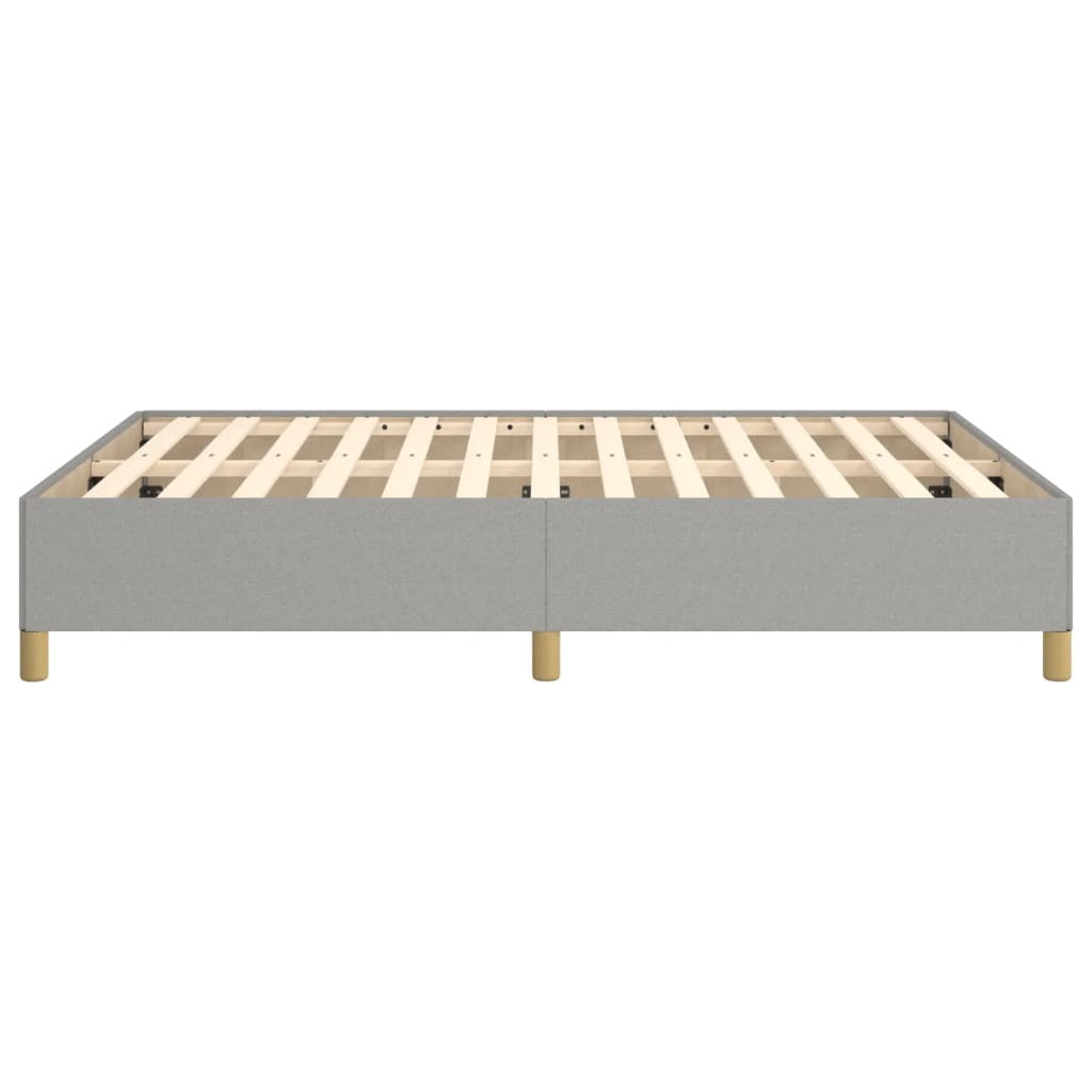 Bed Frame without Mattress Light Gray 53.9"x74.8" Full Fabric