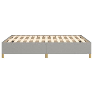 Bed Frame without Mattress Light Gray 53.9"x74.8" Full Fabric