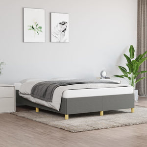 Bed Frame without Mattress Dark Gray 53.9"x74.8" Full Fabric