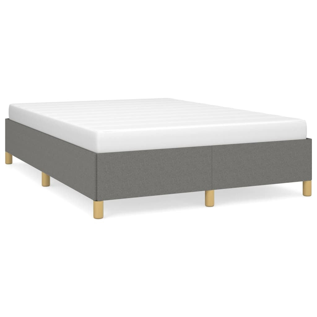Bed Frame without Mattress Dark Gray 53.9"x74.8" Full Fabric
