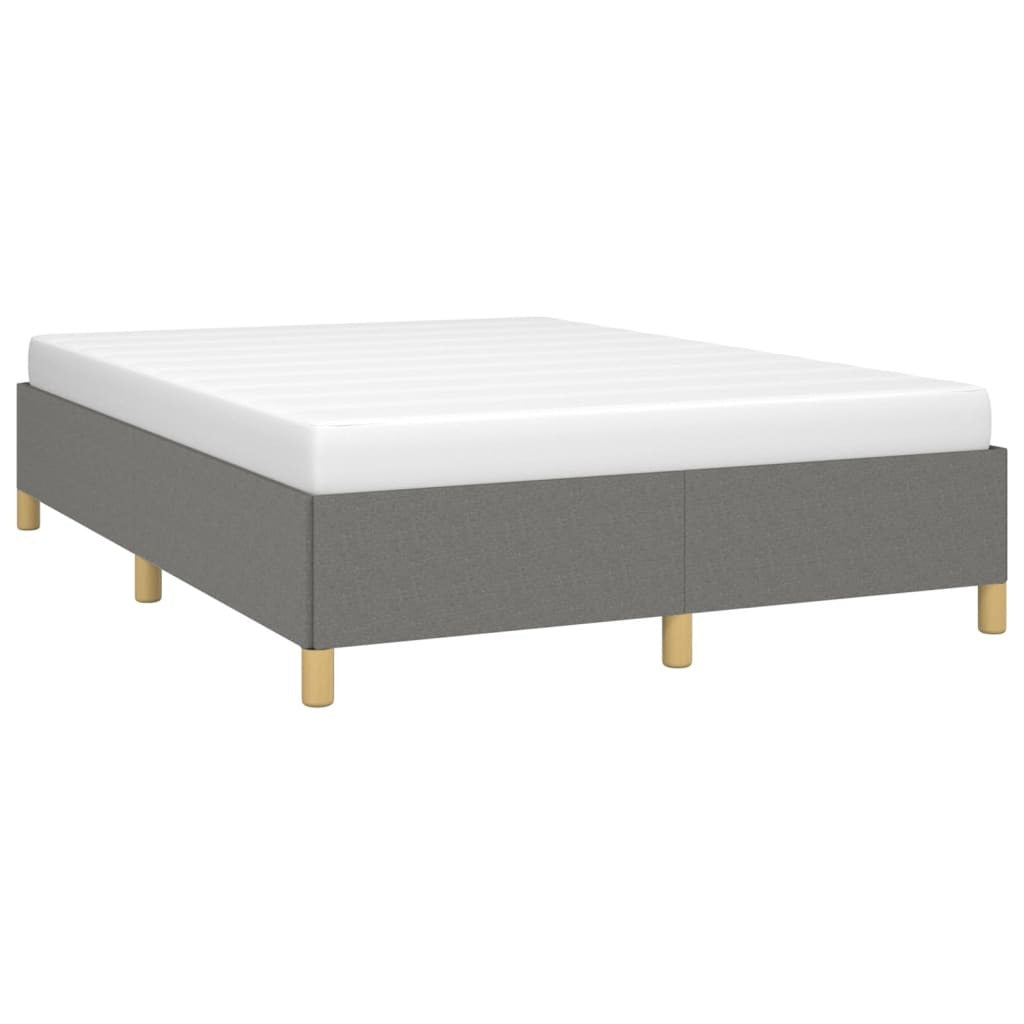Bed Frame without Mattress Dark Gray 53.9"x74.8" Full Fabric
