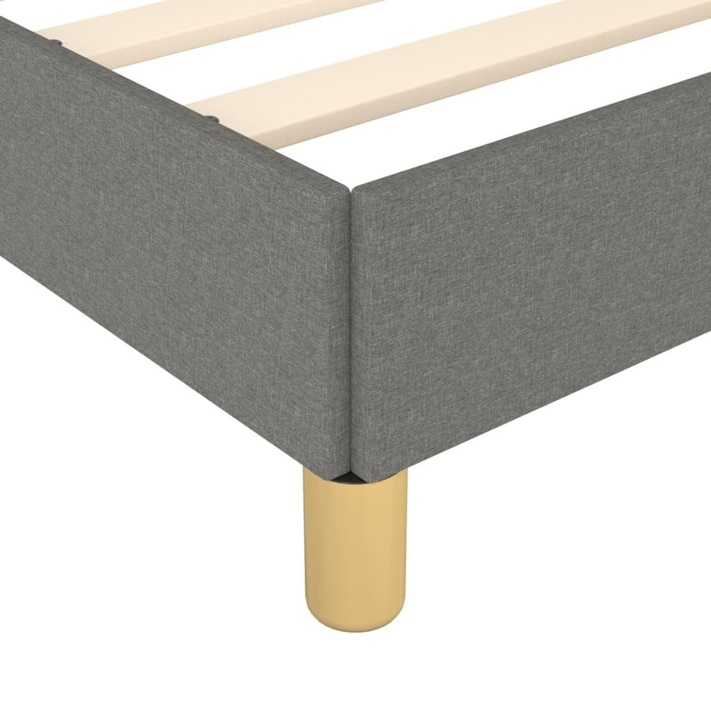 Bed Frame without Mattress Dark Gray 53.9"x74.8" Full Fabric