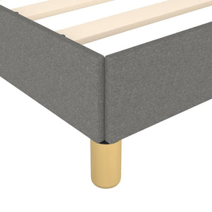 Bed Frame without Mattress Dark Gray 53.9"x74.8" Full Fabric
