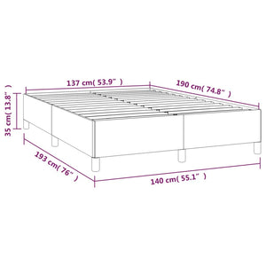 Bed Frame without Mattress Dark Gray 53.9"x74.8" Full Fabric