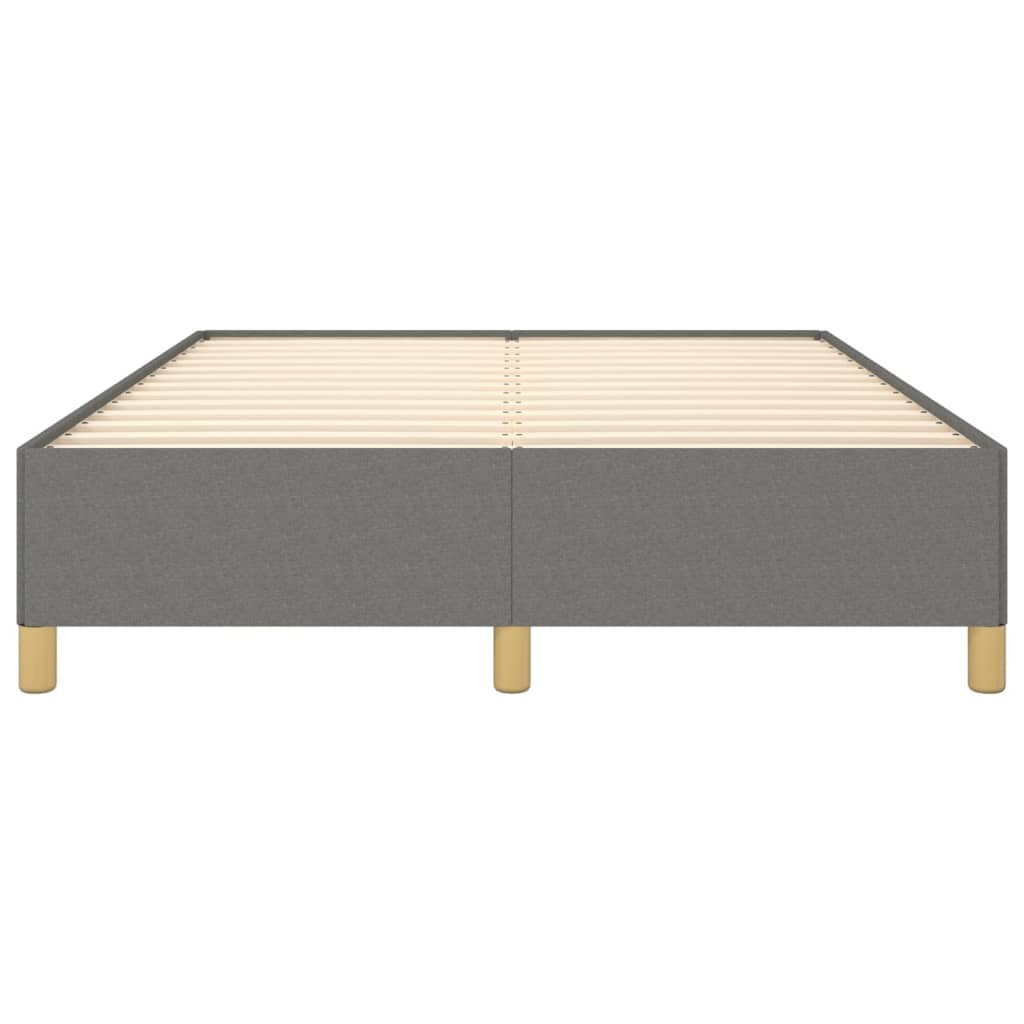 Bed Frame without Mattress Dark Gray 59.8"x79.9" Queen Fabric
