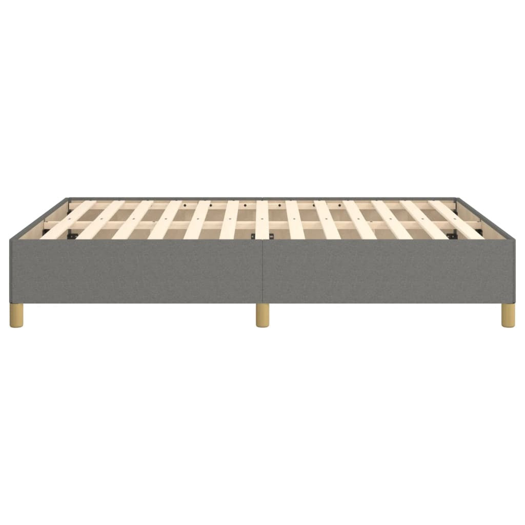Bed Frame without Mattress Dark Gray 59.8"x79.9" Queen Fabric