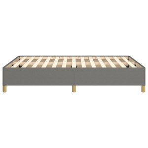 Bed Frame without Mattress Dark Gray 59.8"x79.9" Queen Fabric